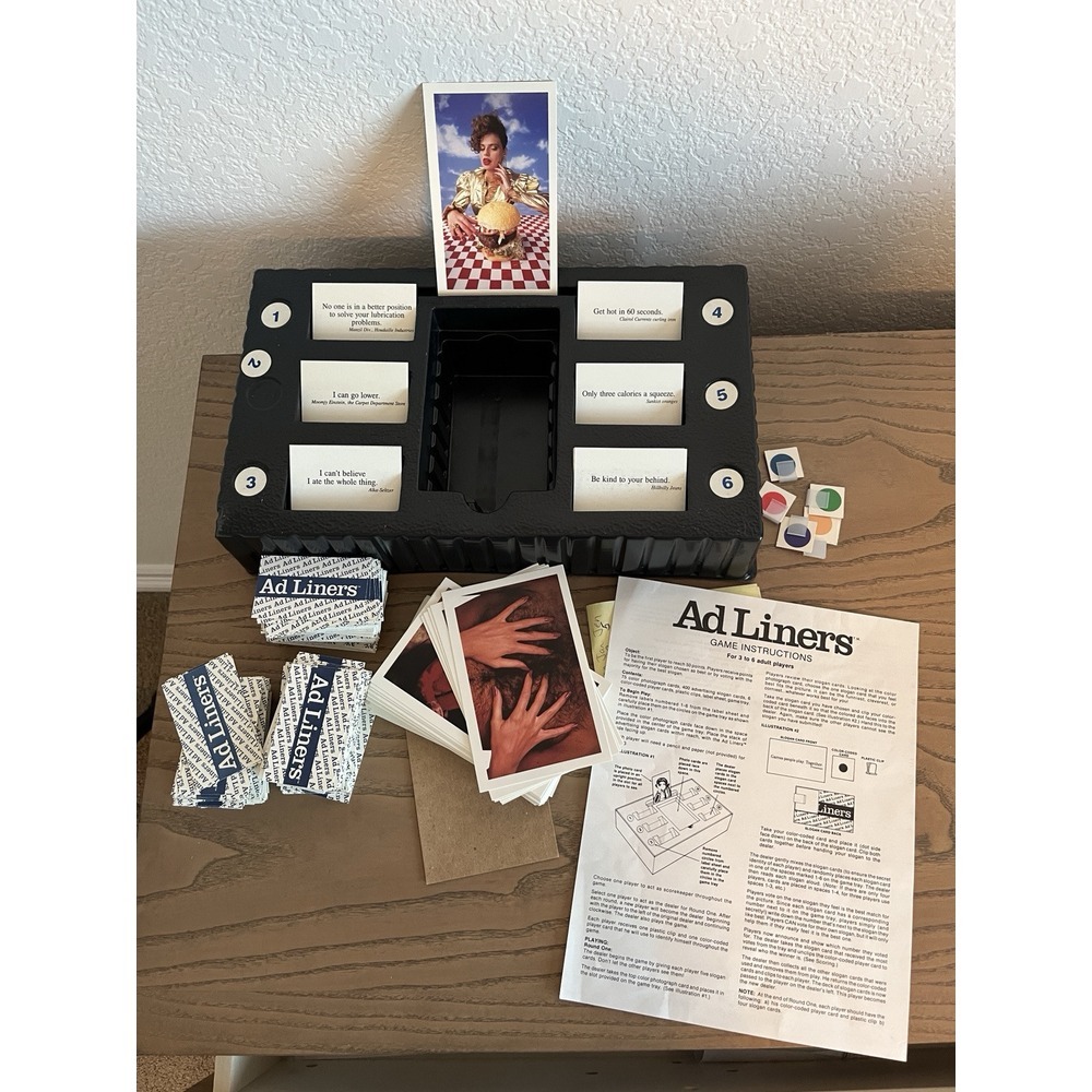 Vintage AD LINERS Board Party Game Pressman Adult Funny- All Pieces Excellent - Picture 10 of 10